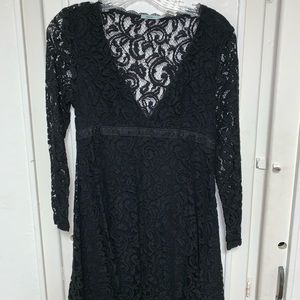 black long sleeve lace dress !!